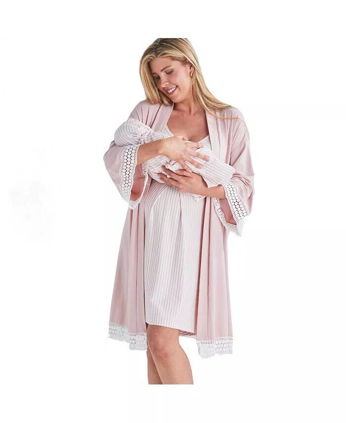 

Комплект одежды для сна Maternity Angel из 3 предметов ANGEL MATERNITY, розовый