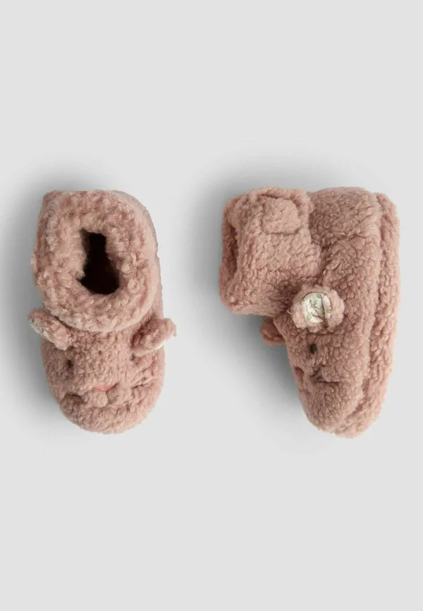 Тапочки из искусственного меха стандартного размера Jojo Maman Bébé, Pink Mouse — фото 3