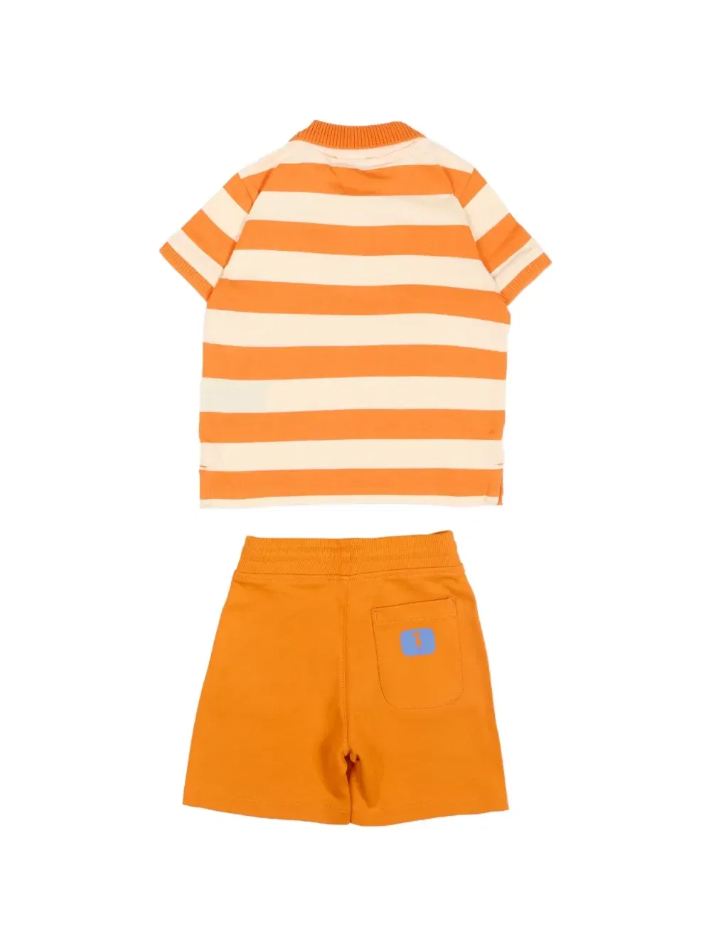 Комплект из рубашки в полоску и шорт Trussardi Junior, оранжевый — фото 2