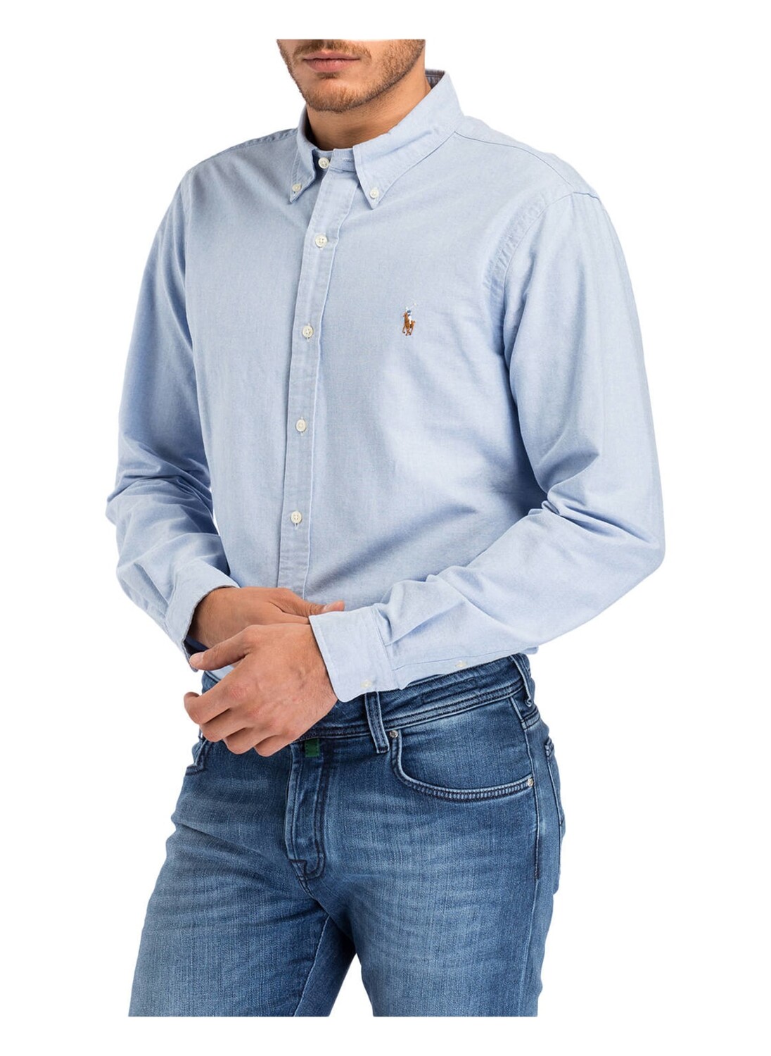 Рубашка POLO RALPH LAUREN OxfordSlim Fit, светло-синий — фото 2