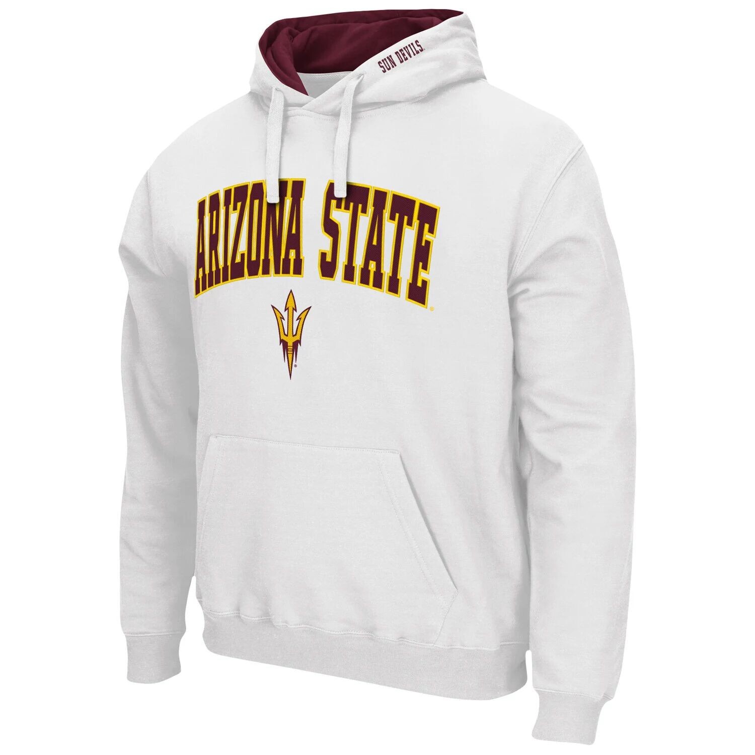 

Мужской белый пуловер с капюшоном Arizona State Sun Devils Arch & Logo 3.0 Colosseum