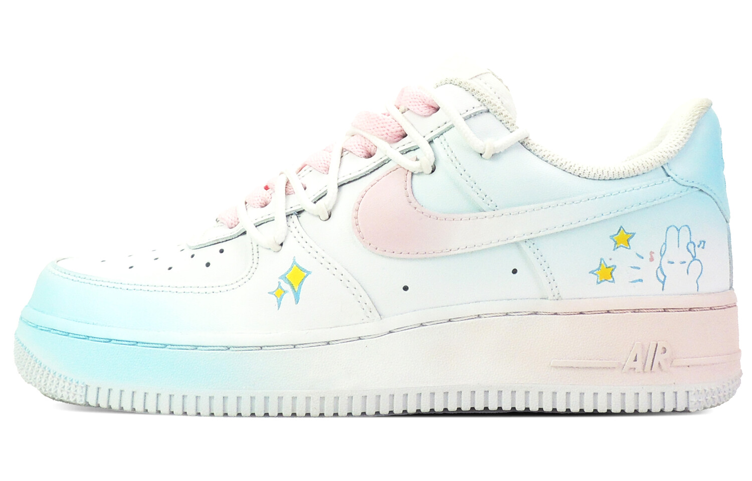 

Кроссовки Nike Air Force 1 Skateboarding Shoes Women's Low-top Blue/pink/white, цвет Multicolor