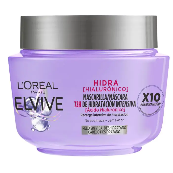 

Маска для волос elvive hidra hialurónico mascarilla 72h hidratación intensiva L'Oréal París, объем 300 мл