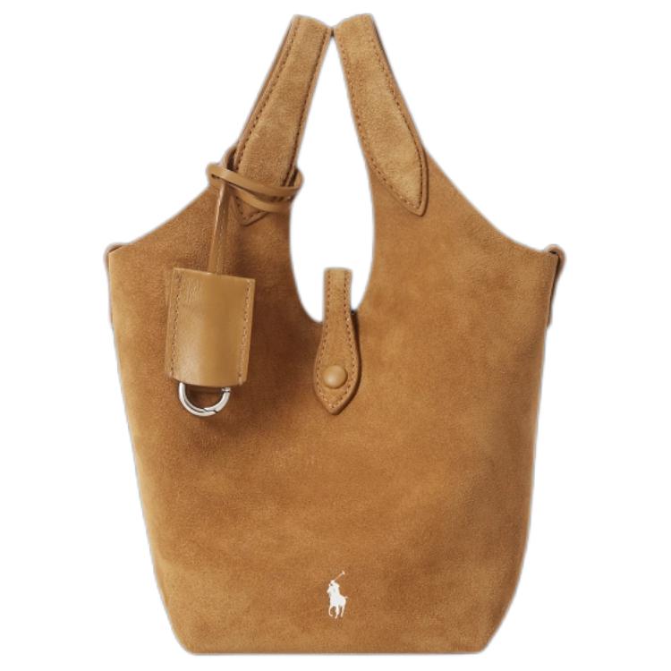 

Polo Ralph Lauren Нубаковая замшевая женская сумка малая карамельная