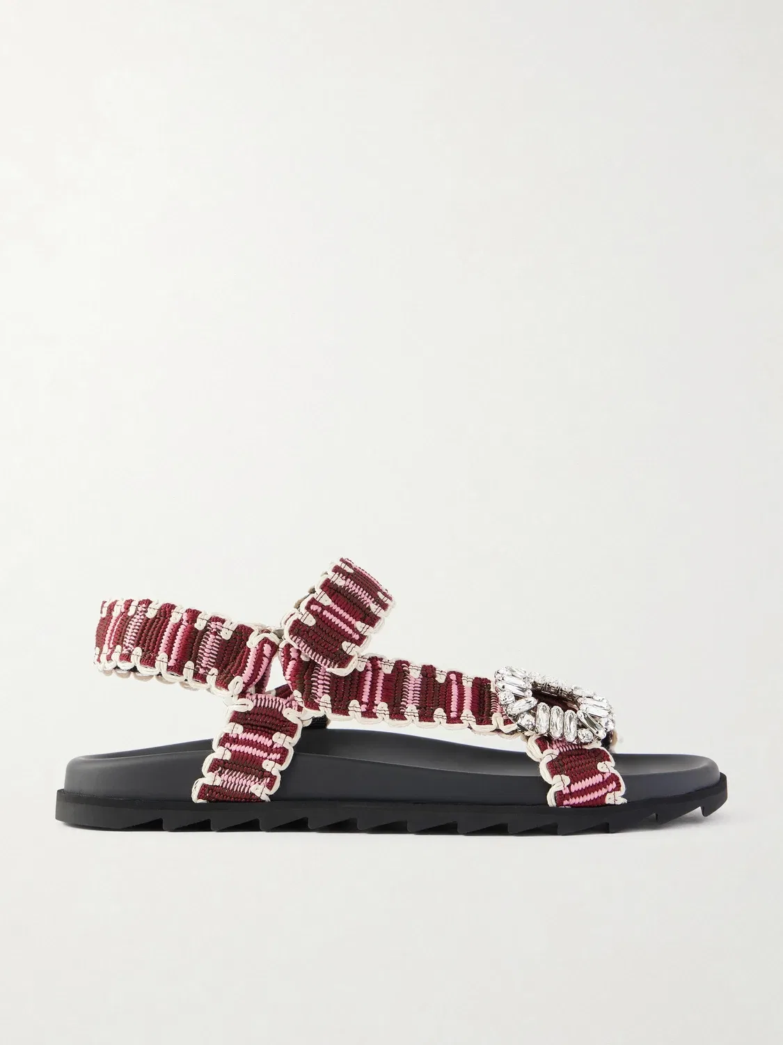Декорированные сандалии без каблука Roger Vivier, мультицвет