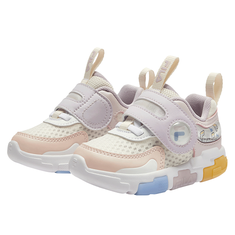 FILA KIDS Низкие противоскользящие износостойкие детские туфли белого и розового цвета для младенцев и малышей — фото 3
