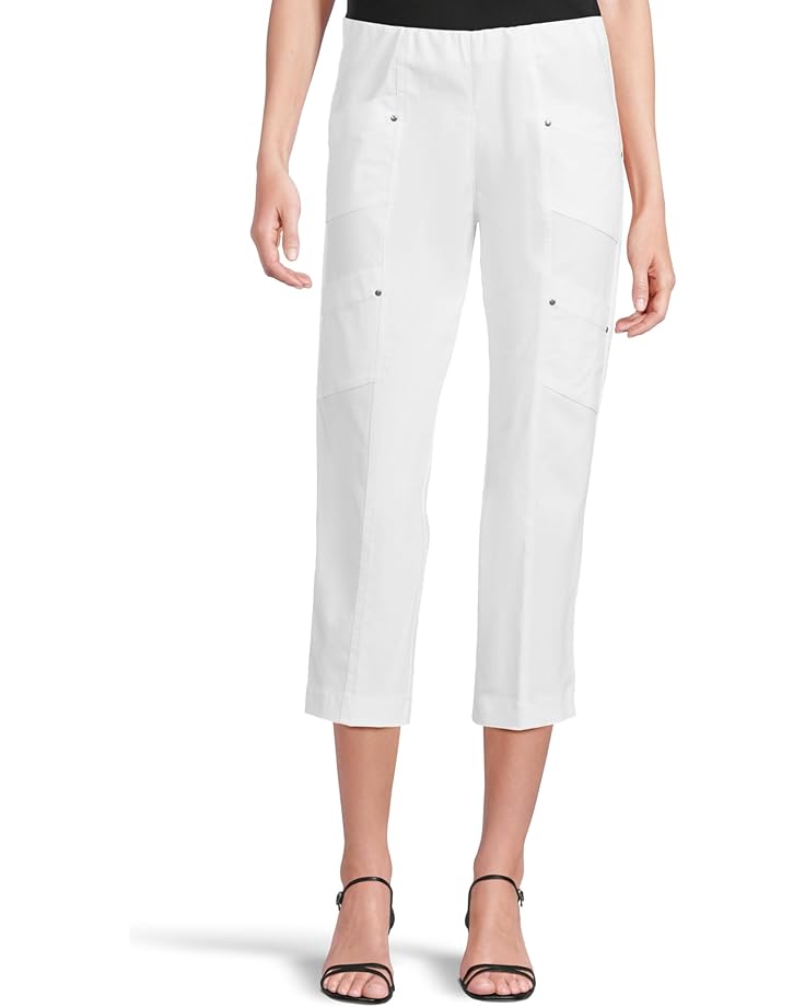 

Брюки Elliott Lauren Pull On Crop Cargo Pocket Pants With Slanted Pockets Rivets Detail, белый