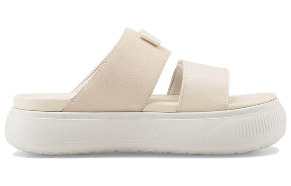 Тапочки suede mayu sandal 'nimbus cloud pristine' Puma, белый — фото 3
