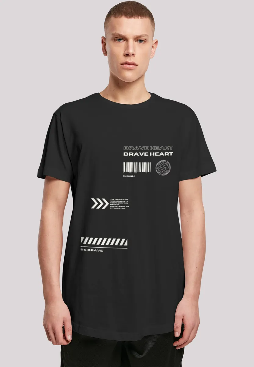 

F4NT4STIC Футболка "Brave Heart LONG TEE", принт, черный