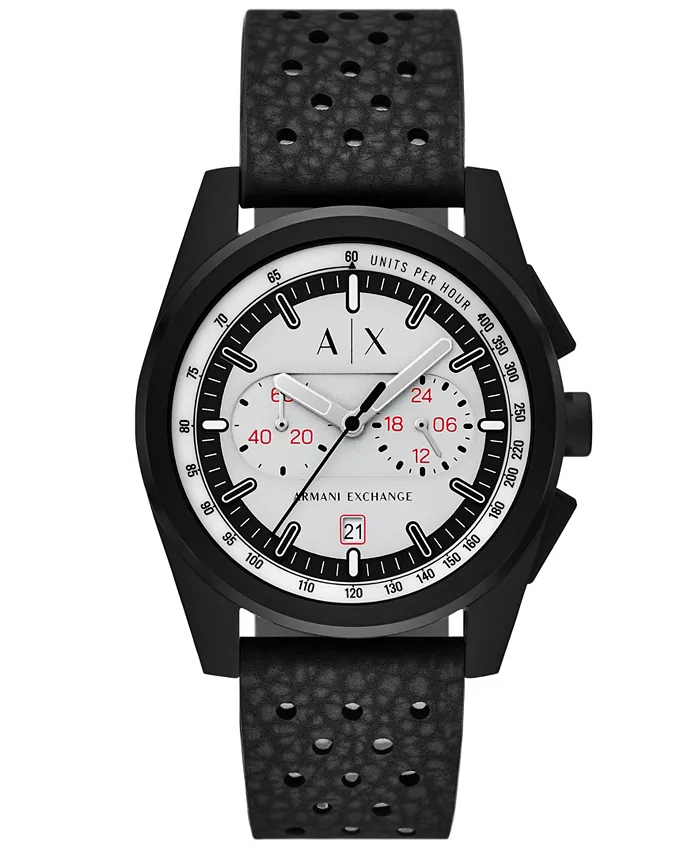 

Мужские кварцевые часы-хронограф с черным резиновым ремешком, 42 мм A|X Armani Exchange