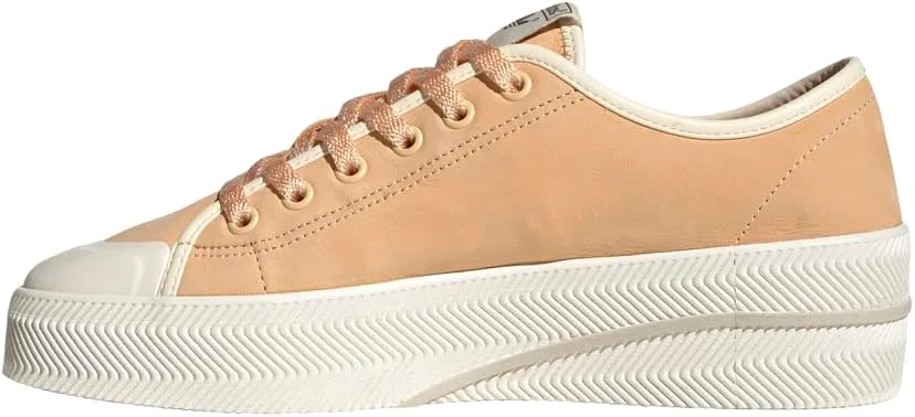 Мужские кожаные кроссовки Adidas Nizza 2 Low - оранжевые, оранжевый — фото 3