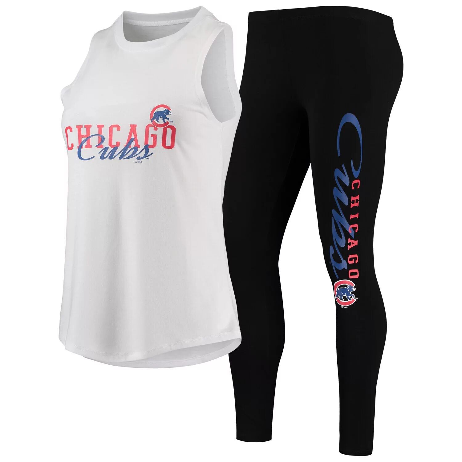 

Женский комплект из топа и леггинсов Concepts Sport белого/черного цвета Chicago Cubs Sonata