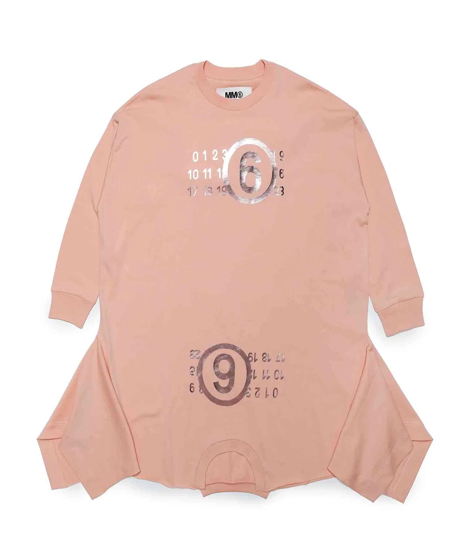 Унисекс хлопковое платье с логотипом MM6 Maison Margiela синее — фото 3