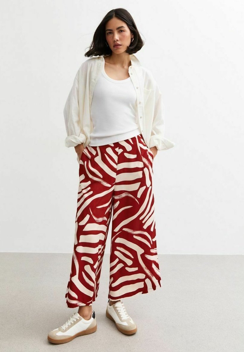 

Брюки ABSTRACT PRINT WIDE LEG New Look, коричневый