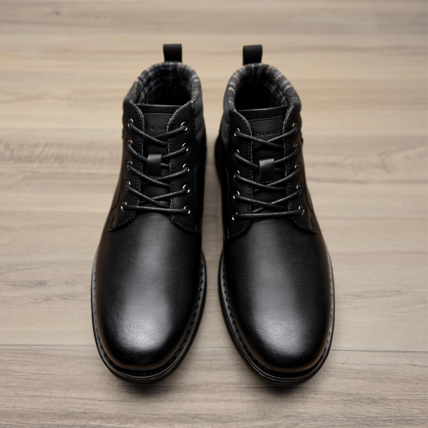Мужские полуботинки Bruno Marc Mid Top Chukka со шнуровкой, черный — фото 2