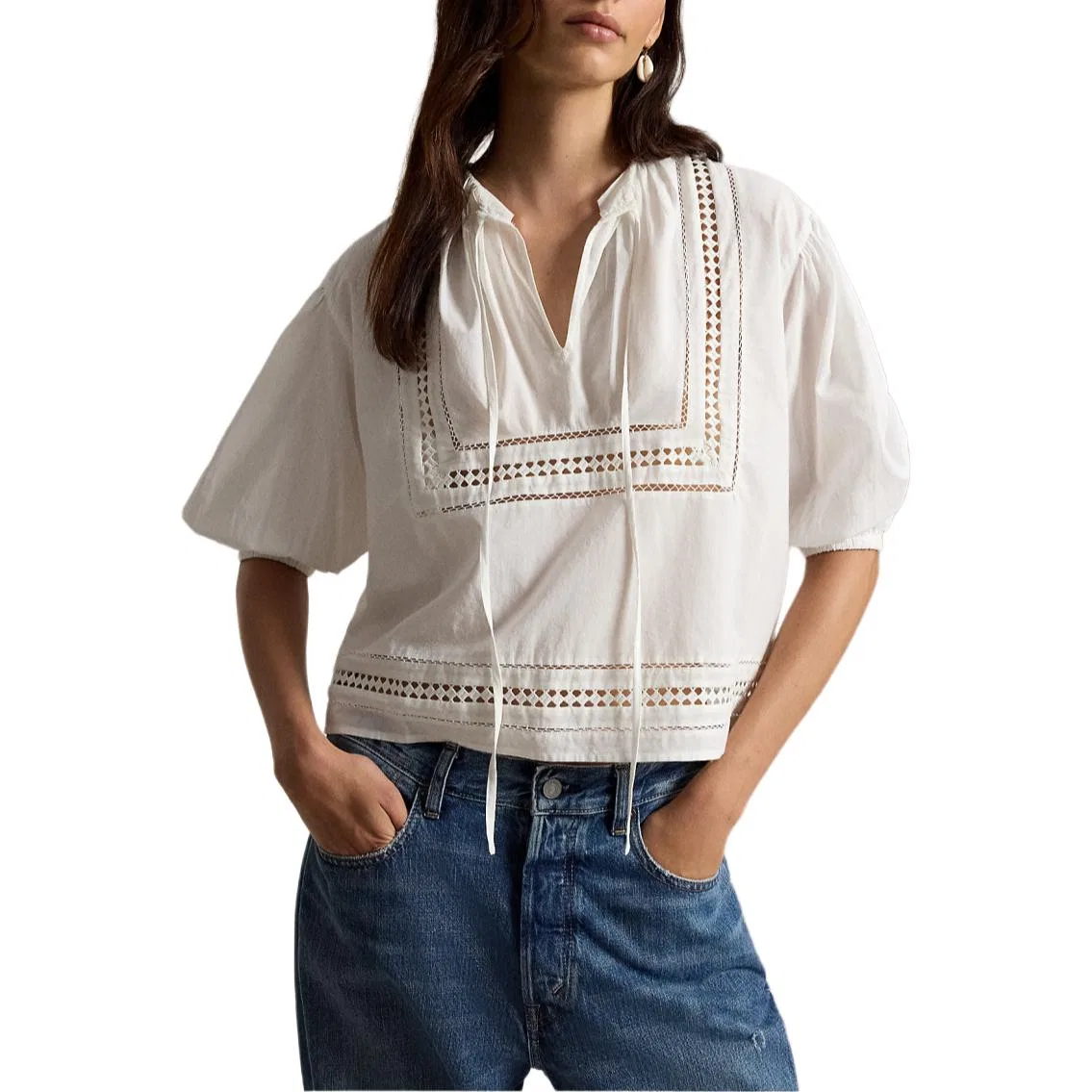 Рубашка женская Polo Ralph Lauren, White — фото 4