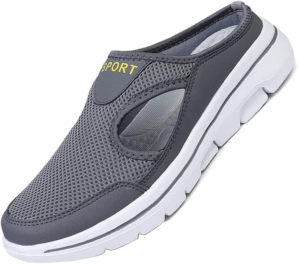 

Мужские комфортные дышащие спортивные сандалии с поддержкой, повседневные нескользящие ортопедические кроссовки для ходьбы без шнурков Gipvv, серый