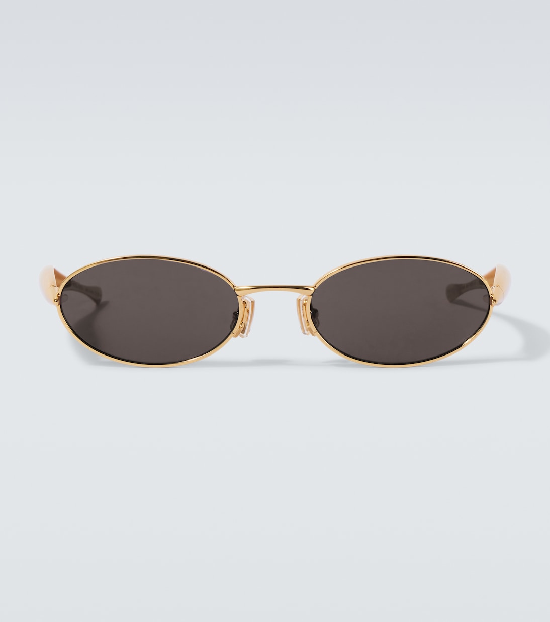 

Овальные солнцезащитные очки Sardine Bottega Veneta, Gold-Gold-Grey