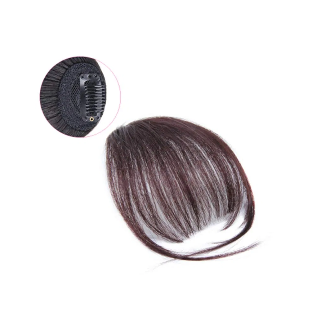 Накладная челка EXCEART с заколкой, темно-коричневая Exceart, Dark Brown — фото 2