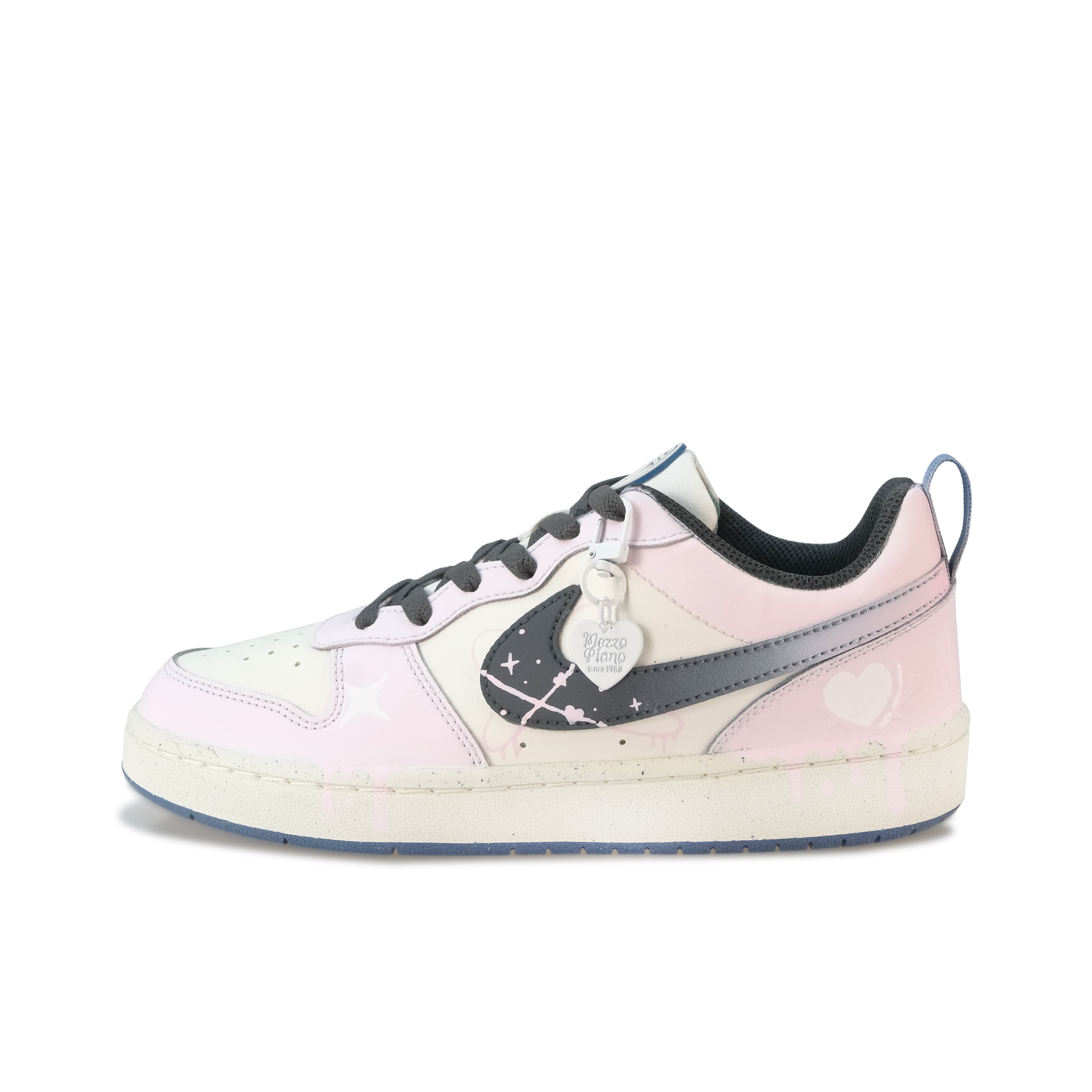 

Низкие детские кроссовки для скейтбординга Court Borough Starlight Love с противоскользящими амортизаторами для подростков Nike, розовый