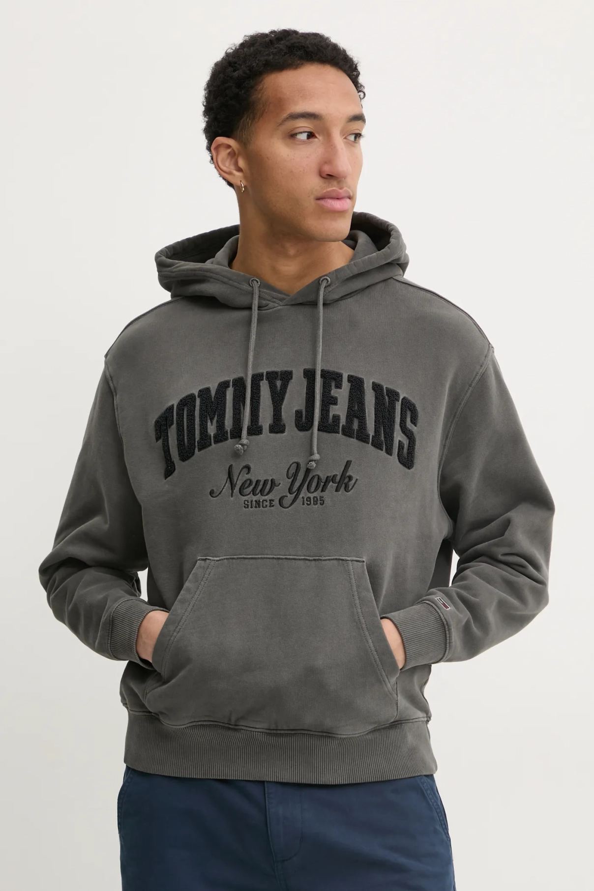 

Хлопковая толстовка Tommy Jeans, серый