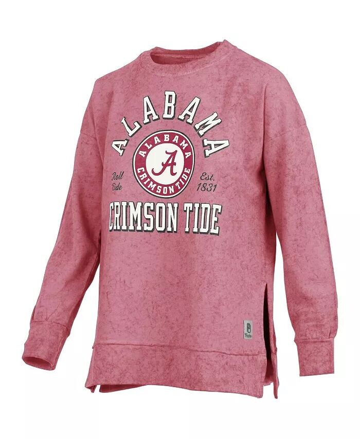 

Женский пуловер-свитшот Crimson Alabama Crimson Tide Sun Washed Bishop Pressbox