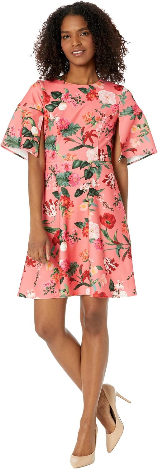 

Платье Scuba Crepe Split Flutter Sleeve Fit-and-Flare Vince Camuto, коралловый, Красный, Платье Scuba Crepe Split Flutter Sleeve Fit-and-Flare Vince Camuto, коралловый