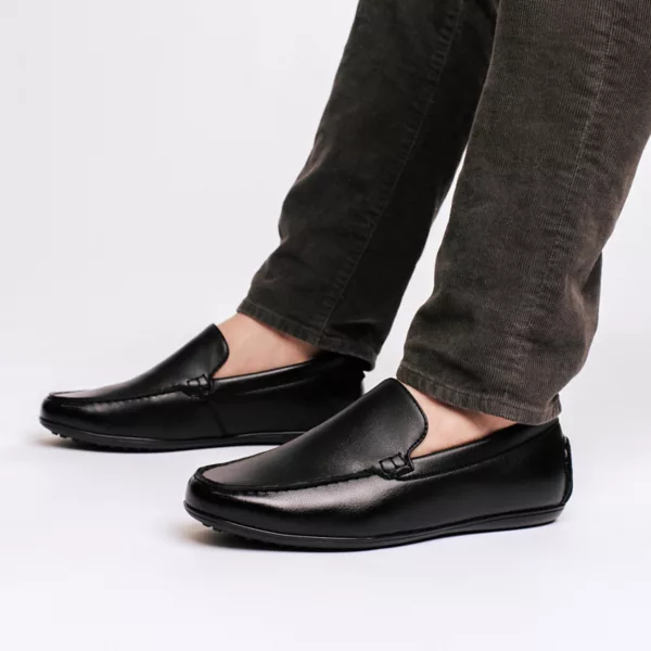 Комфортные венецианские мужские мокасины Sergio Comfort для вождения с мягкой подошвой Vance, черный — фото 3