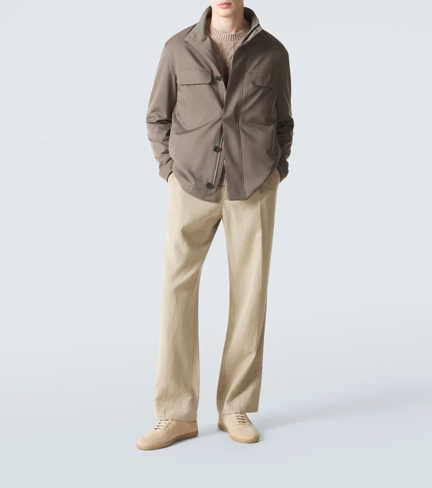 232 замшевые кроссовки Zegna, бежевый — фото 2