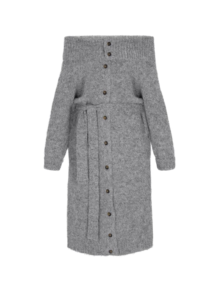 

DreiMaster Женский кардиган серого меланжевого цвета