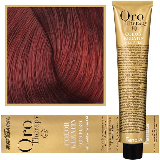 

Краска для волос, 100 мл Fanola, Oro Therapy, Color Keratin Oro Puro, 5.6