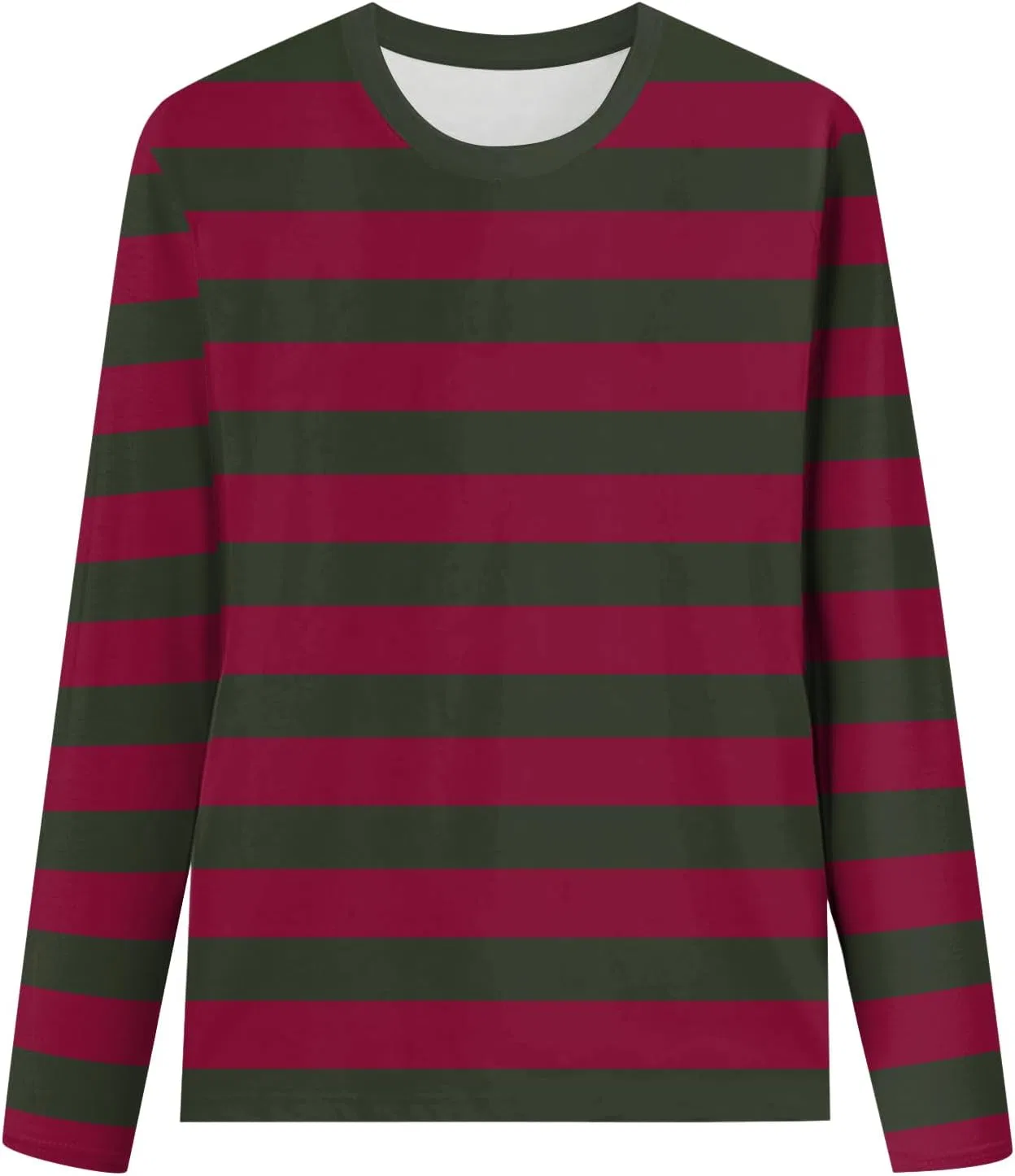 Футболка с длинным рукавом, полосатая, Basic Breton Basque Border Shirt, бордовый — фото 3