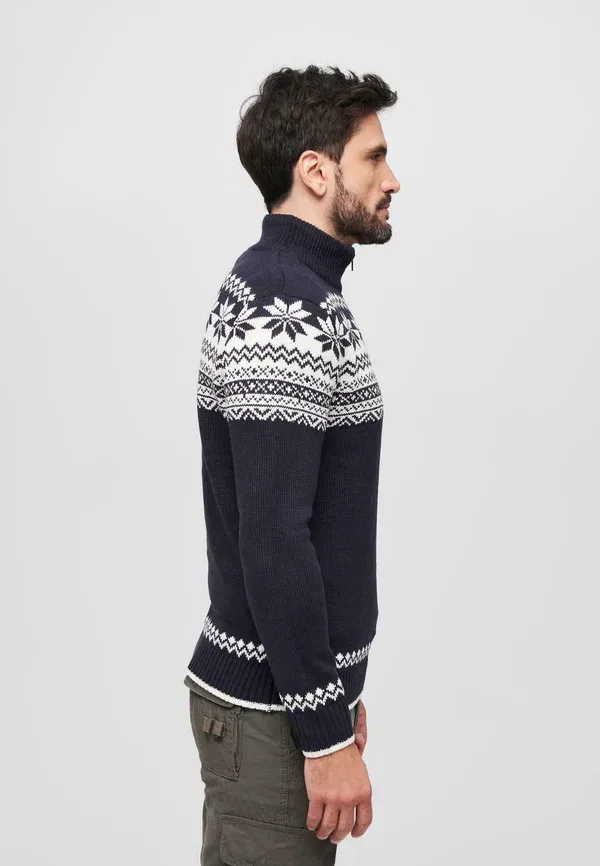 Свитер Troyer norweger jumper Brandit, тёмно-синий — фото 4