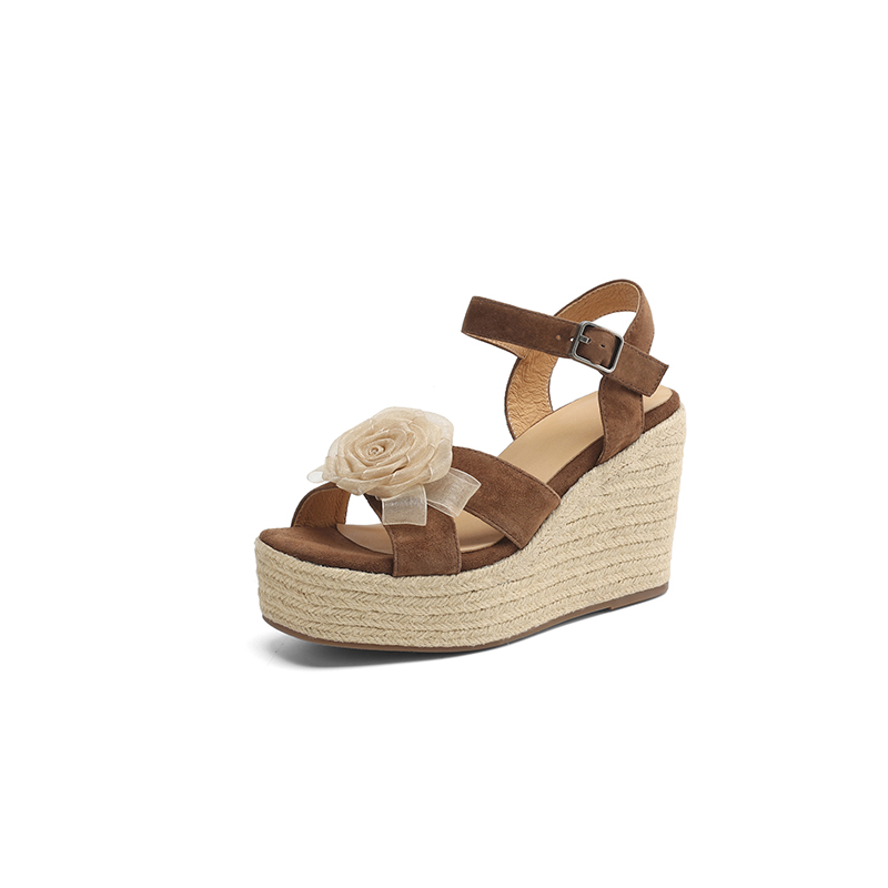 Сандалии с одним ремешком женские Yeezyy Reezy, Brown