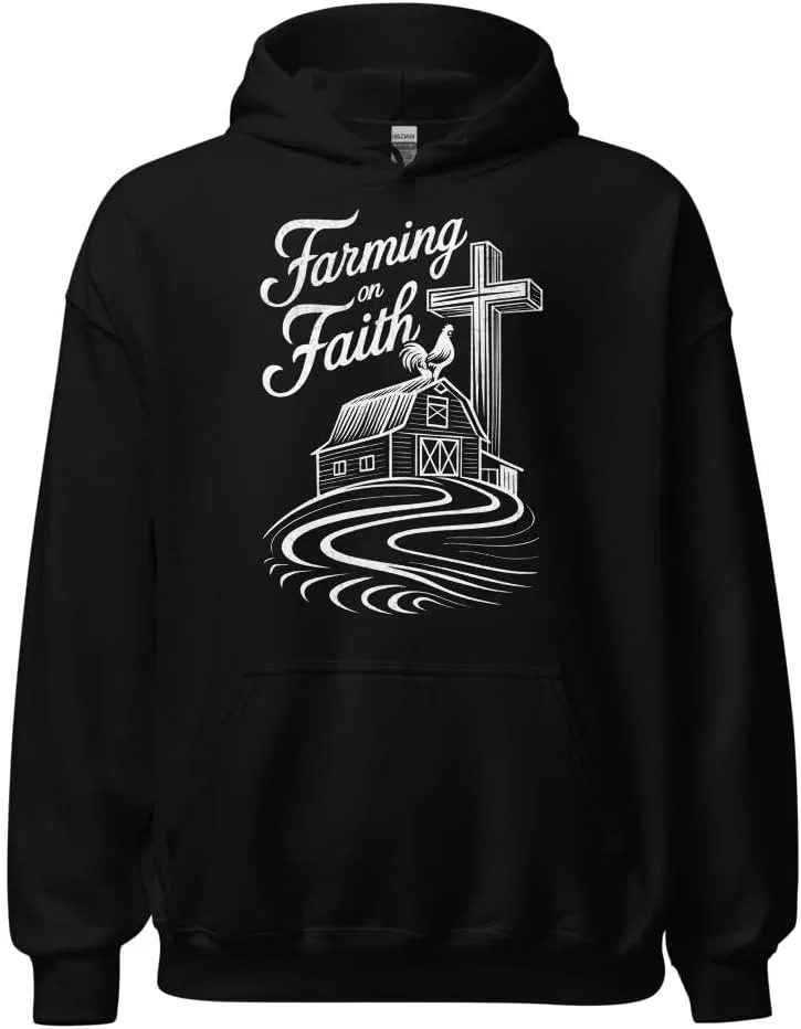 Толстовка с капюшоном Farmer Christian Unisex, Farming on Faith