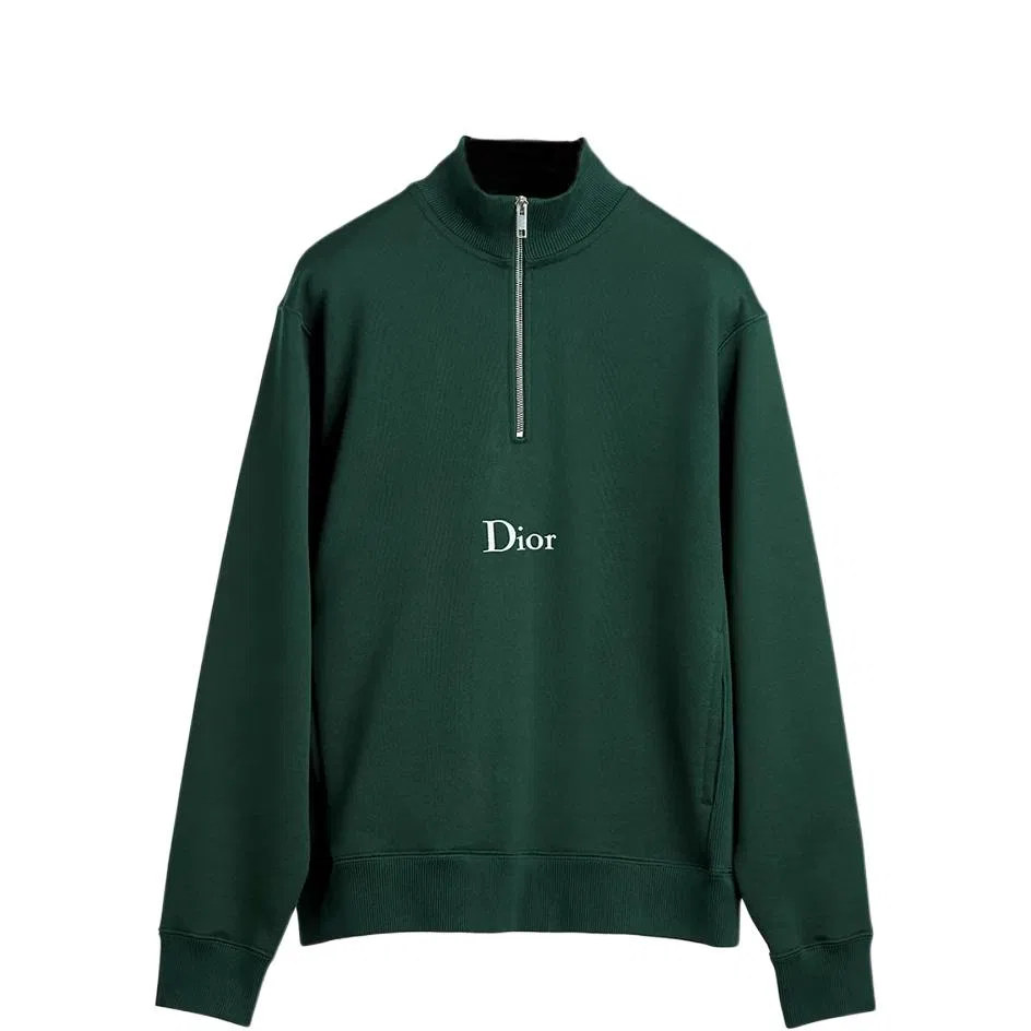 Полузастегивающаяся толстовка DIOR, Green