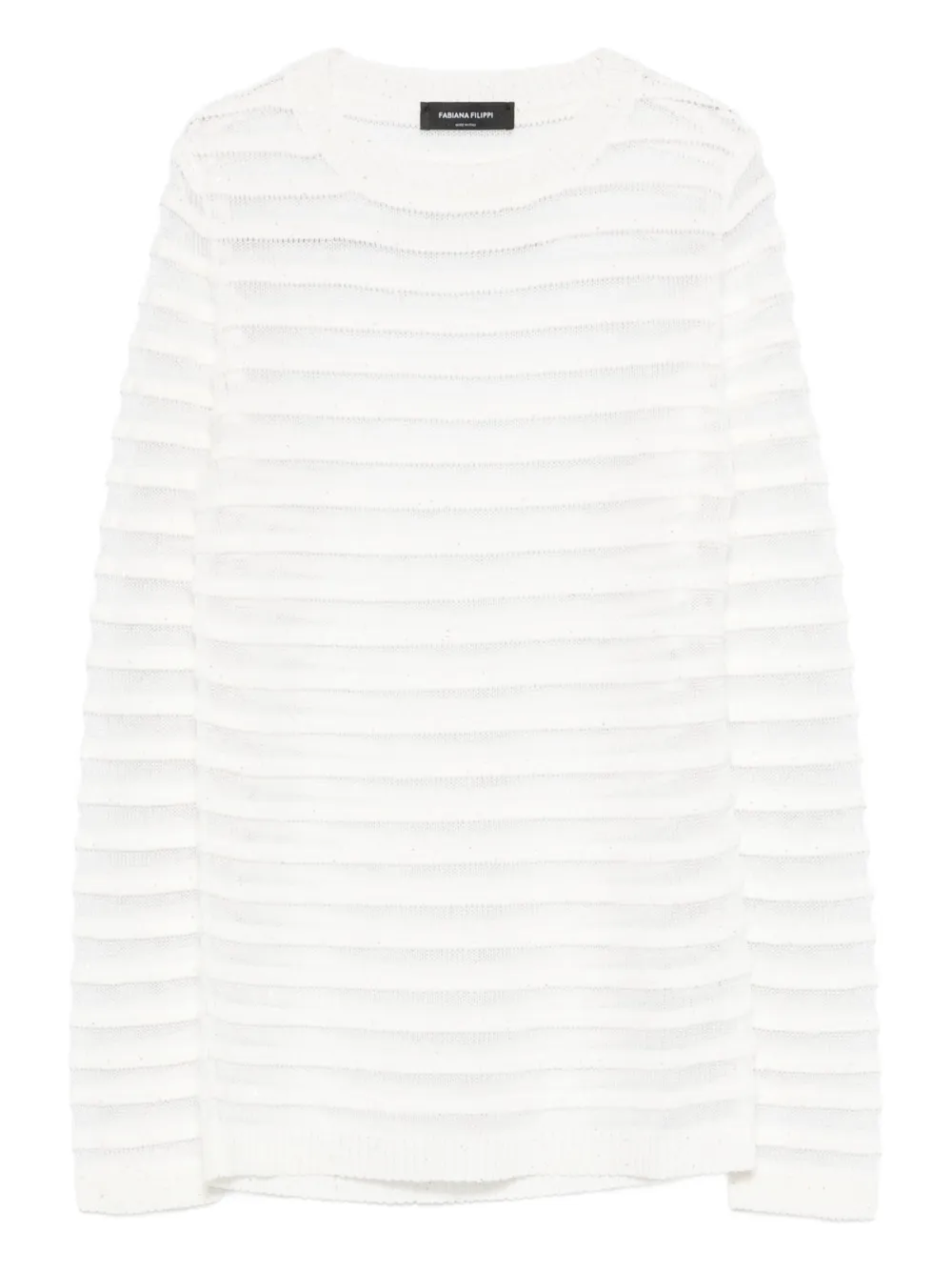 

Свитер с украшением из пайеток Fabiana Filippi, белый