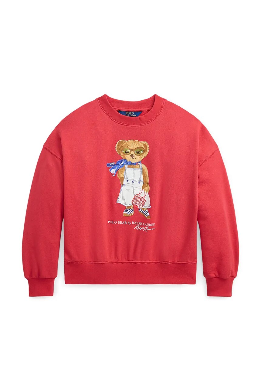 

Детская хлопковая толстовка Polo Ralph Lauren, красный