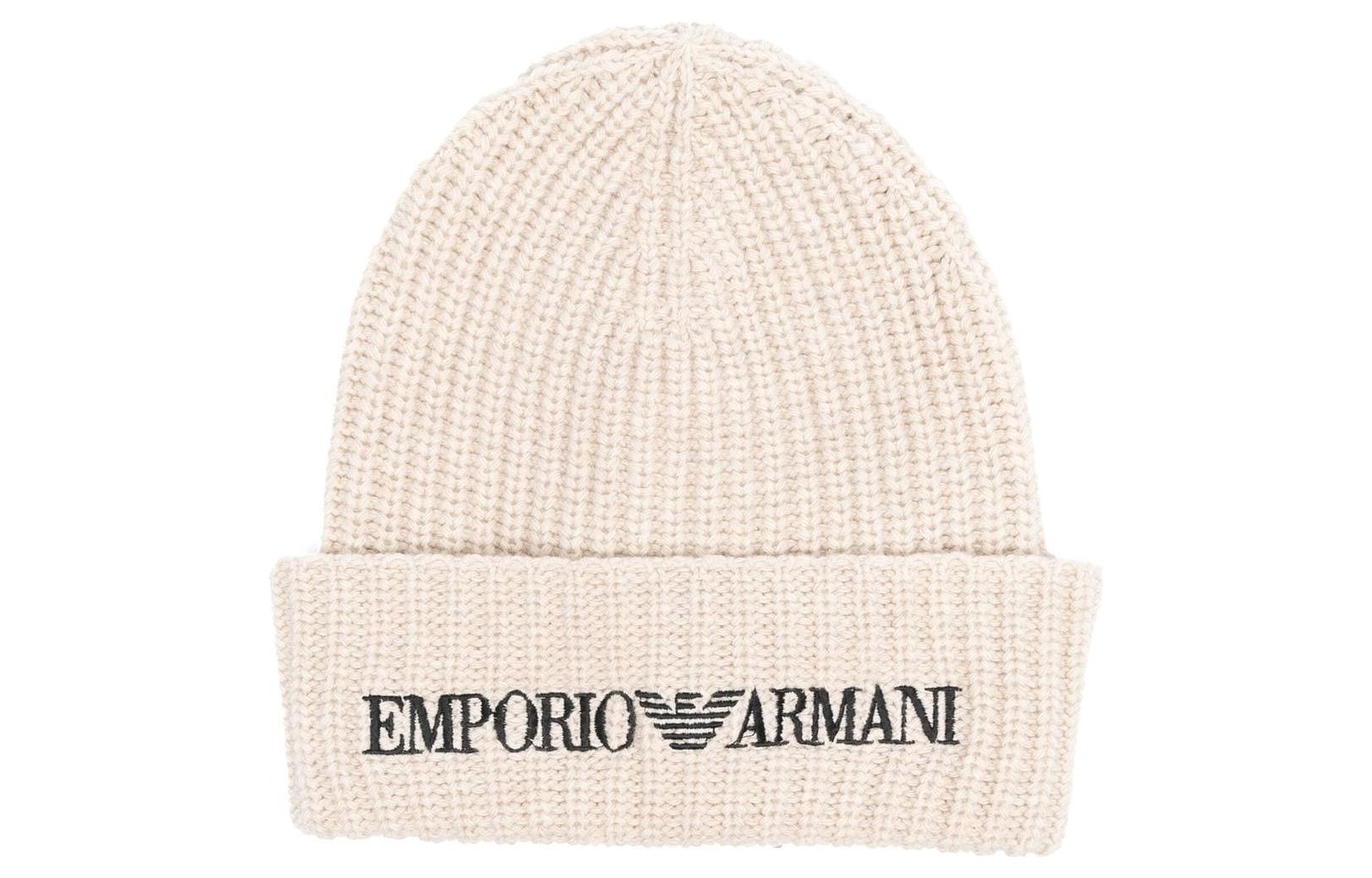 

EMPORIO ARMANI Шапка мужская бежевая