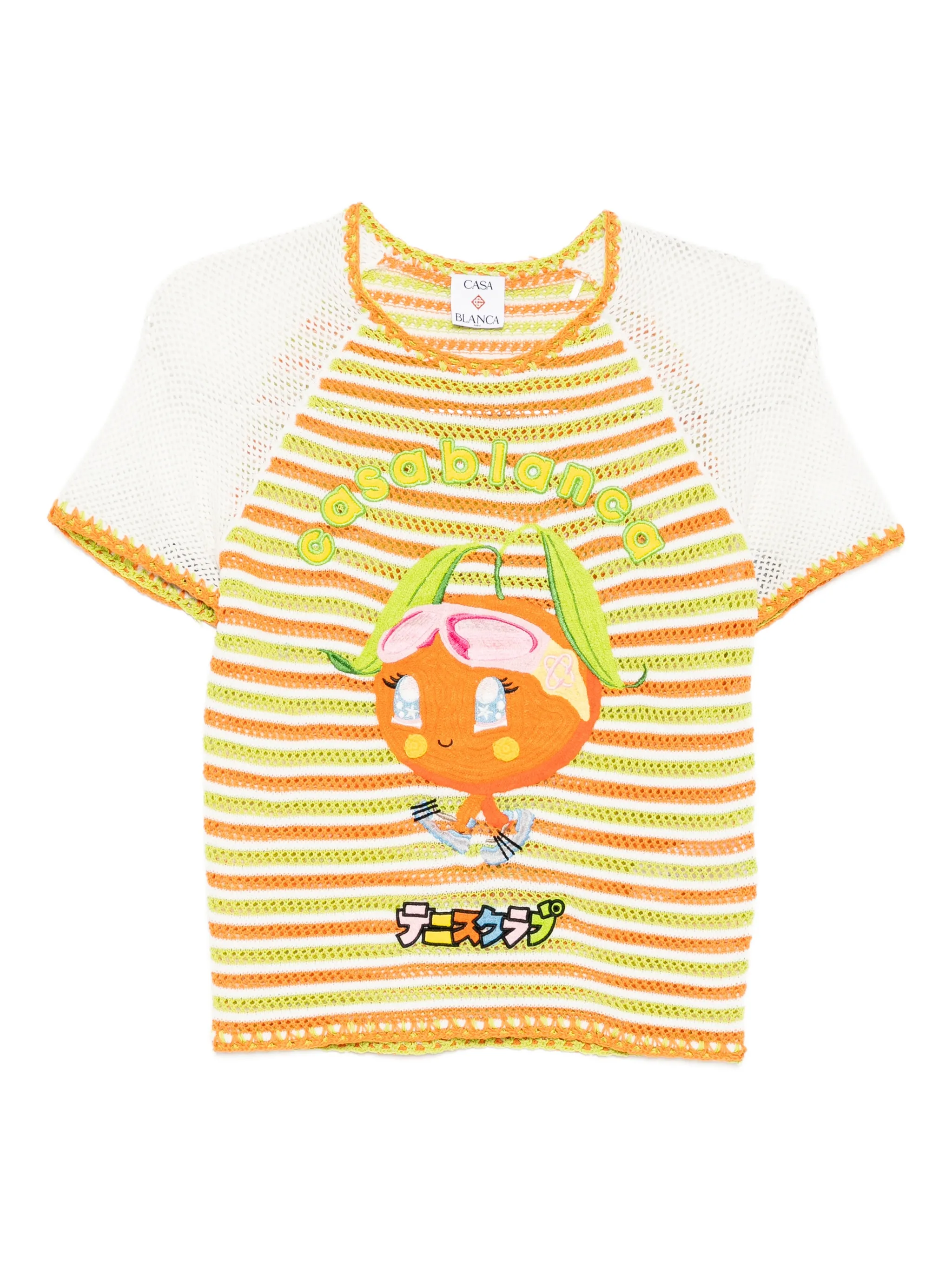 

Топ с принтом Casablanca, оранжевый