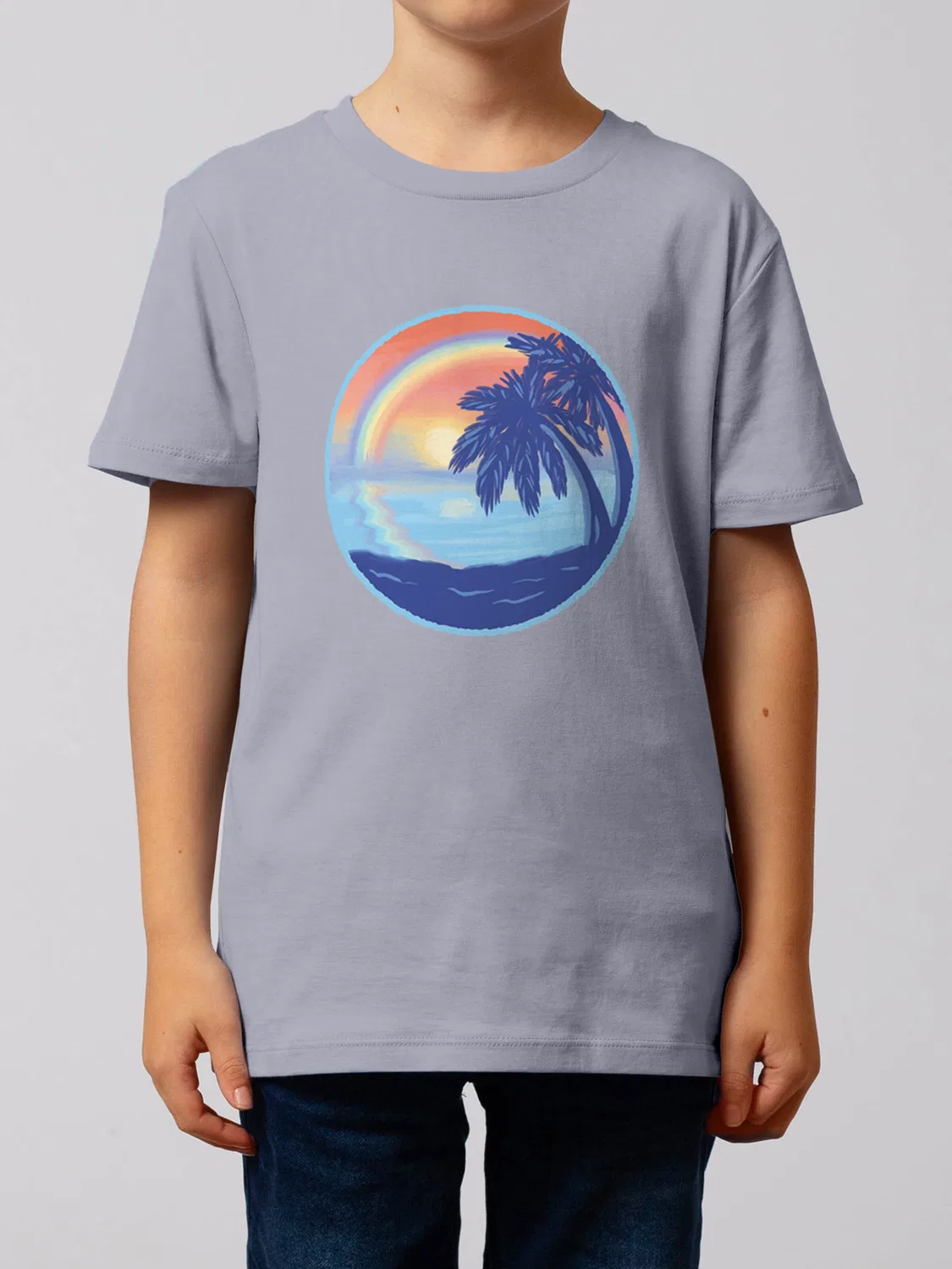 Футболка 'Sunset Rainbow' Watabout.Kids, Blue/Dusty Blue/Neon Blue — фото 2