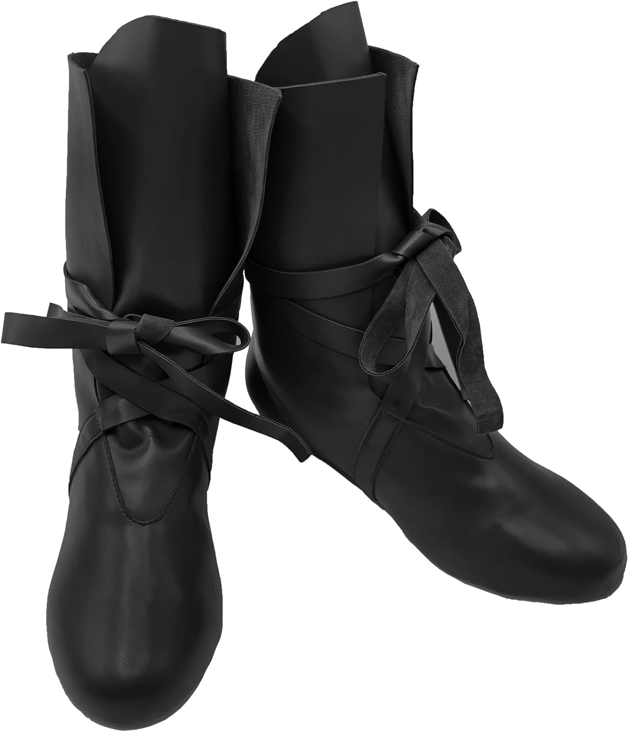 

Мужские средневековые ренессансные ботинки на застежке с шнуровкой, средневековый косплей, вестерн, пират, викинг, шнурованные, для хэллоуин-вечеринки Junqiako, черный