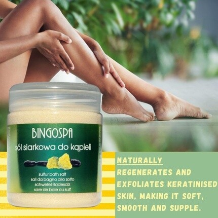 BINGOSPA Серная соль для ванн от дерматита и мозолей 550 г — фото 3