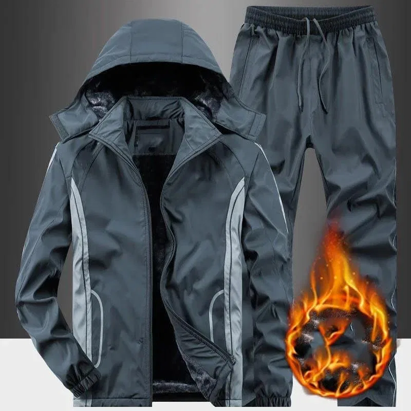 Мужской спортивный костюм на флисе, Black Yellow