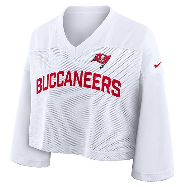 Женская белая футболка Tampa Bay Buccaneers Primetime с сетчатыми вставками Dri-FIT Nike — фото 2