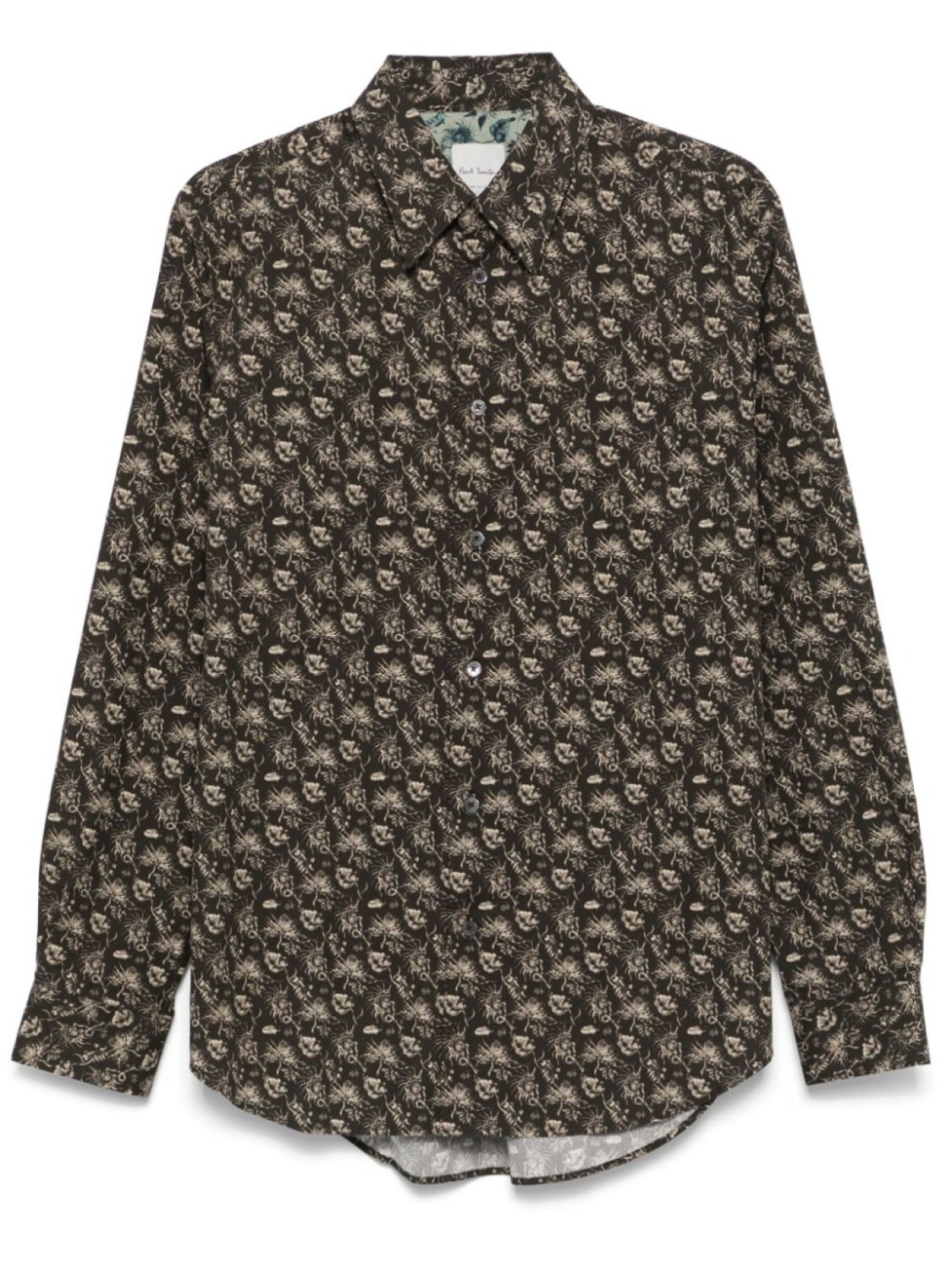 

Рубашка с рисунком «Чертополох» Paul Smith, коричневый