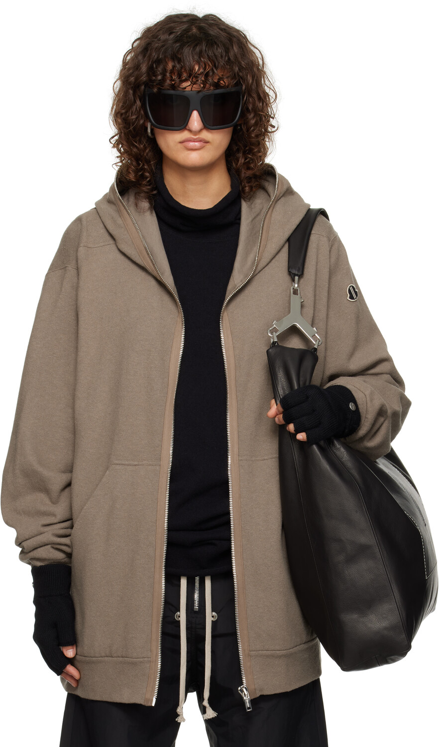 

Moncler + Серая толстовка Jumbo Rick Owens, Dust