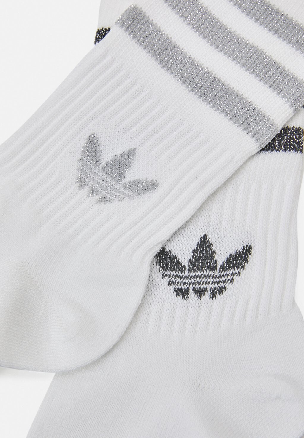 Носки MID CUT UNISEX 2 PACK adidas Originals, цвет white/grey/black — фото 2