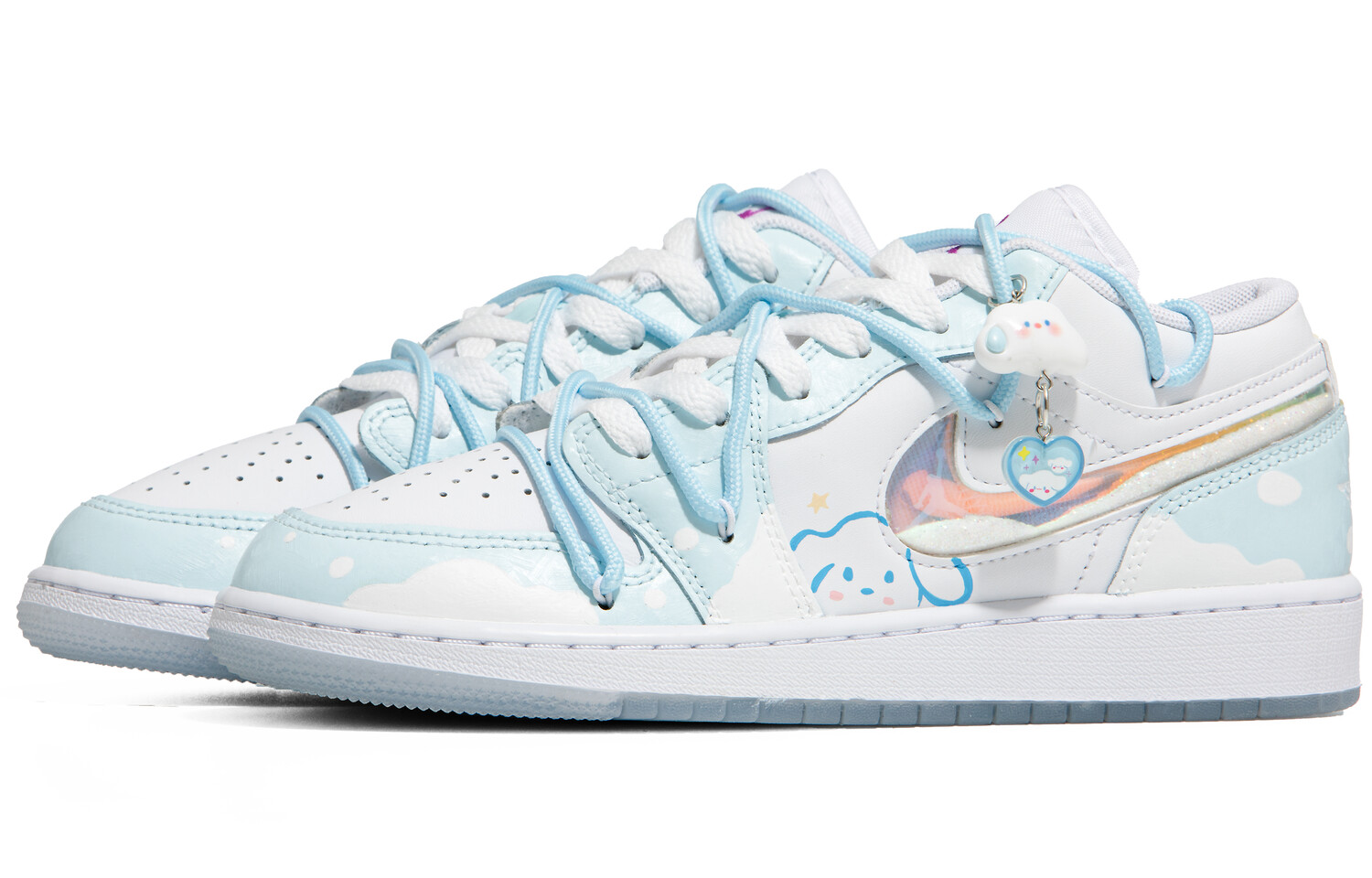 

Кроссовки Air Jordan 1 Vintage Basketball Shoes Women's Low-top White/blue, белый