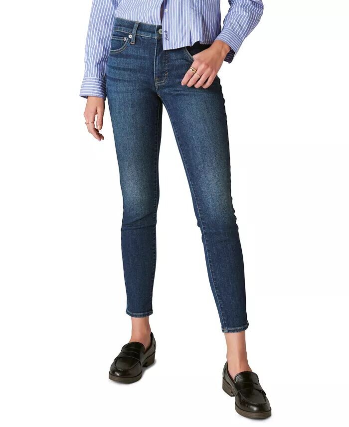 

Женские рваные джинсы скинни Ava со средней посадкой Lucky Brand, синий